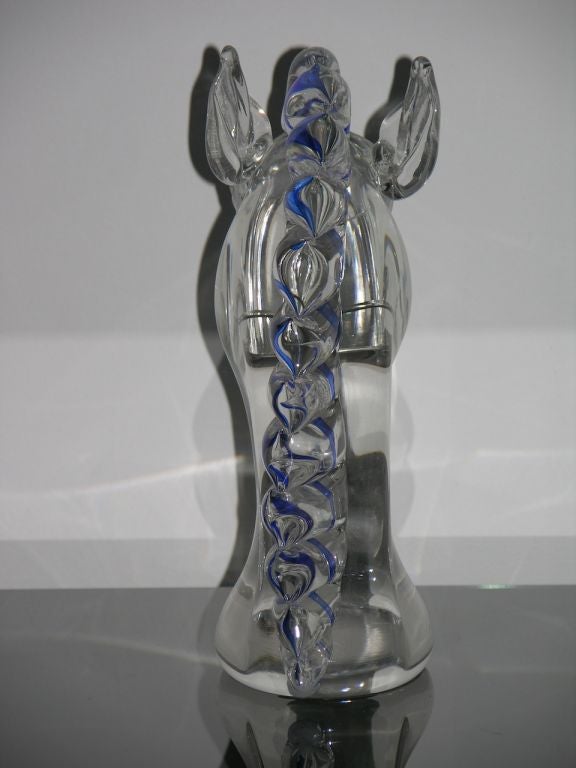 Late 20th Century Vintage Italian Sculptural Glass Horse