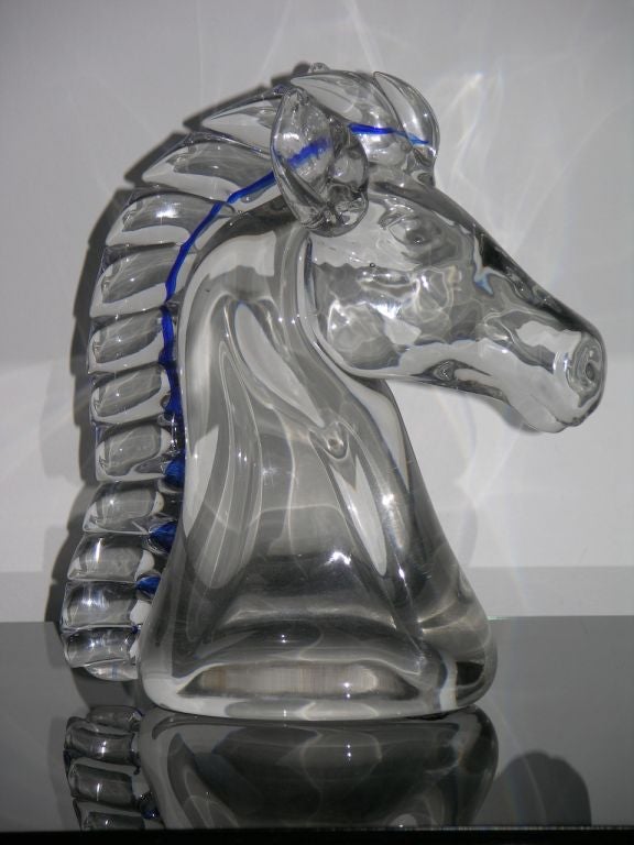 Vintage Italian Sculptural Glass Horse 2
