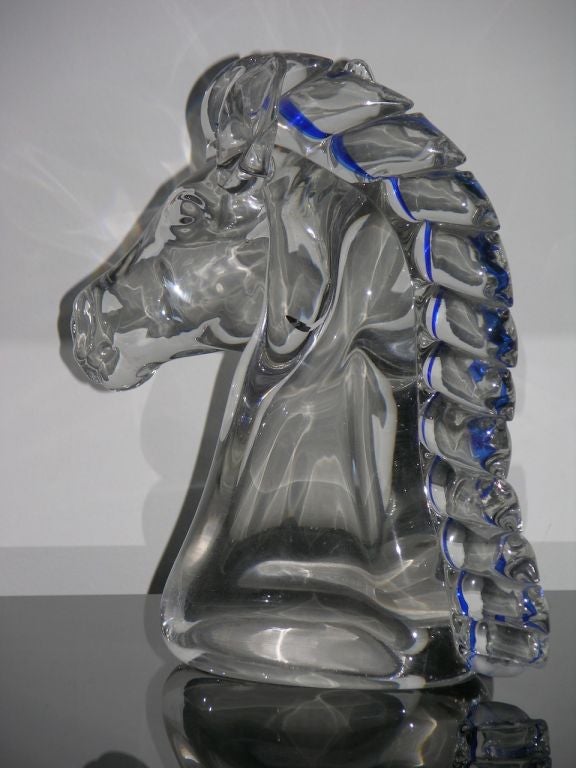 Vintage Italian Sculptural Glass Horse 3