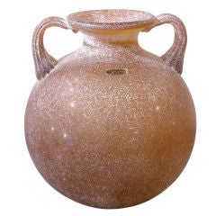 Vintage "scavo" Murano vase by Seguso Vetri d'Arte