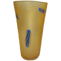 Davide Dona Mouth Blown Murano Glass Vase