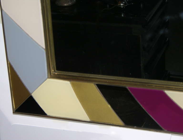Mid-20th Century 1950s Italian Colorful Patchwork Murano Glass Mirror