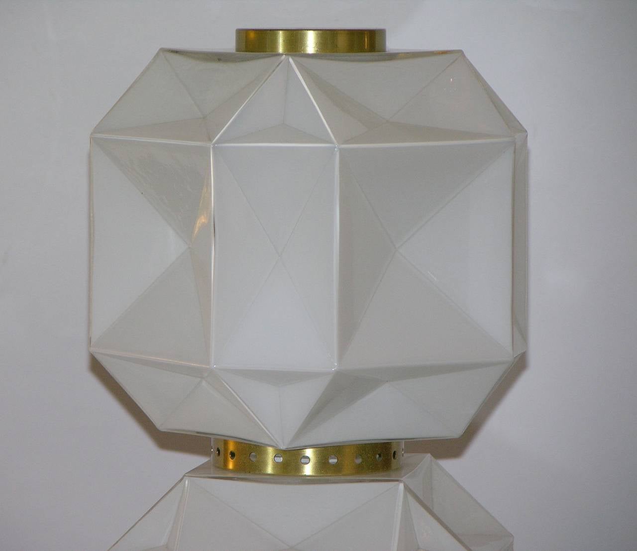 1960 One-of-a-Kind Italian Diamond Glass Floor Lamp 2