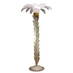 1970s Italian Palm Tree Floor Lamp in Murano Glass