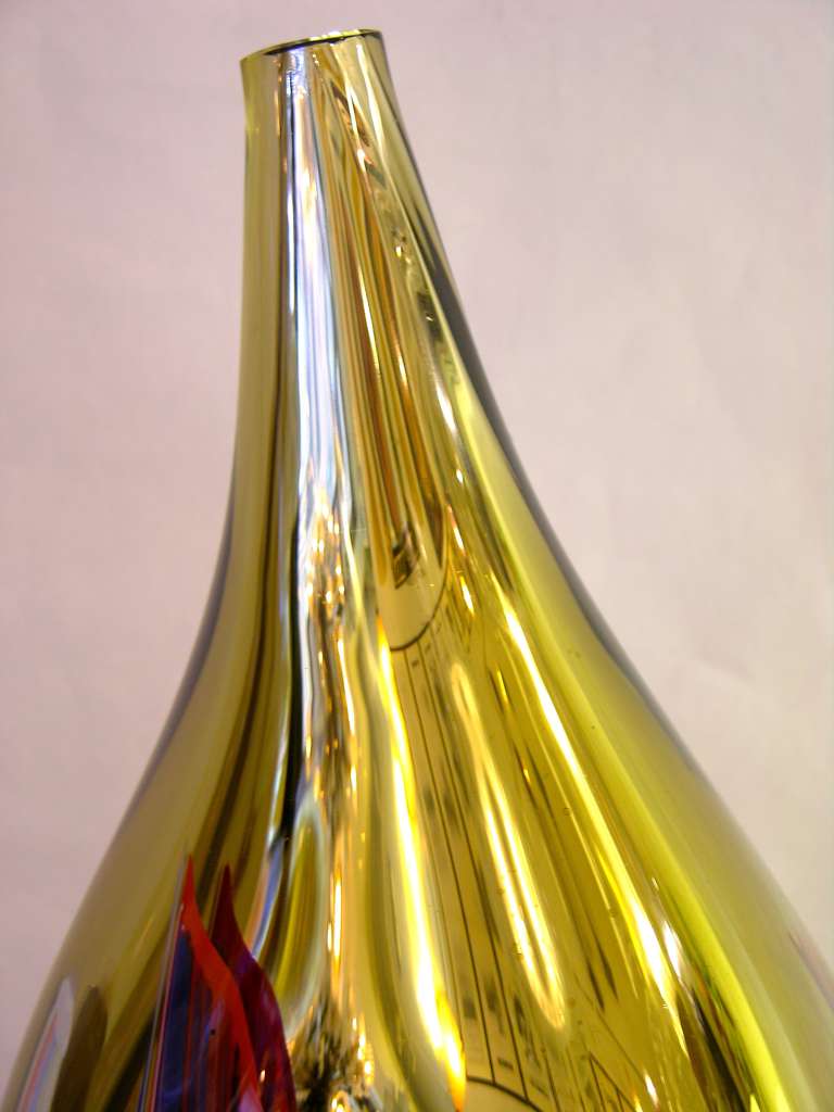 Contemporary Design Italian Murano Glass Mirrored Vase by Davide Dona 4