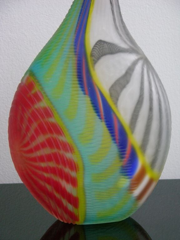 Extraordinary Vintage Murano Glass Sculptural Vase Signed Tagliapietra In Excellent Condition In New York, NY