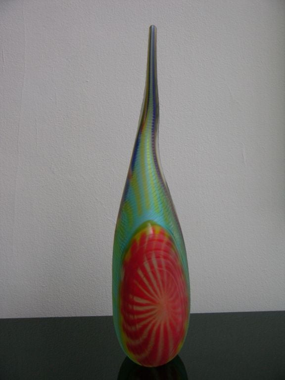 Extraordinary Vintage Murano Glass Sculptural Vase Signed Tagliapietra 1