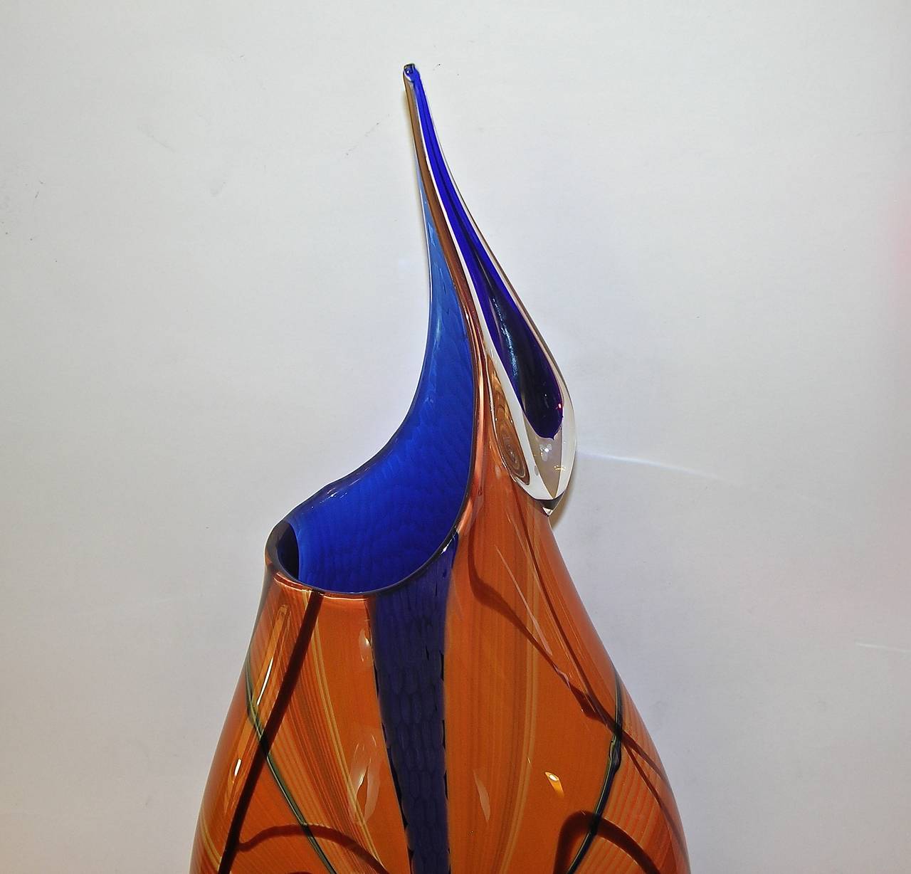 Exceptional Mouth Blown Murano Glass Vase by Davide Dona' In Excellent Condition In New York, NY