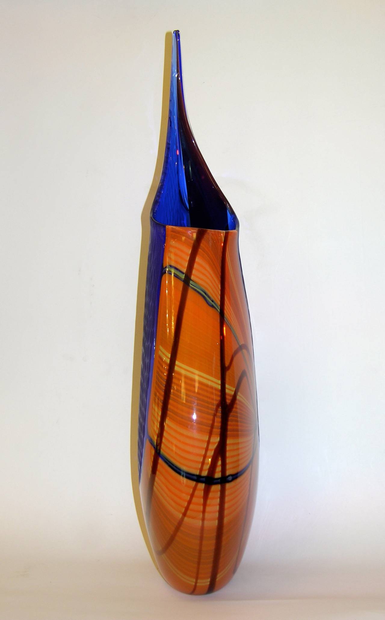 Exceptional Mouth Blown Murano Glass Vase by Davide Dona' 3