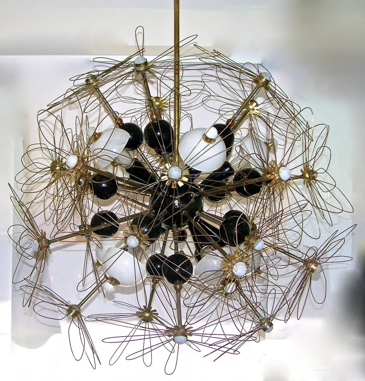 Hand-Crafted One-of-a-Kind Italian Wired Flower Chandelier