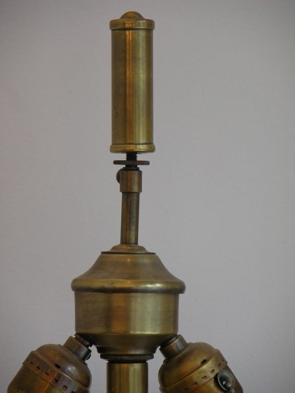 Very Attractive Vintage Pair of Copper and Brass Lamps In Excellent Condition For Sale In New York, NY