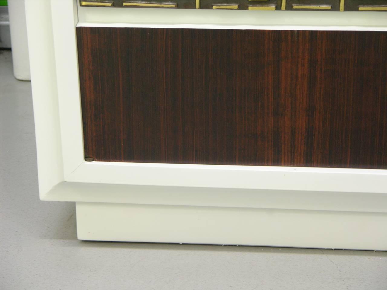 Hand-Crafted Luciano Frigerio, 1960s, Desire Credenza with Bronze Inset