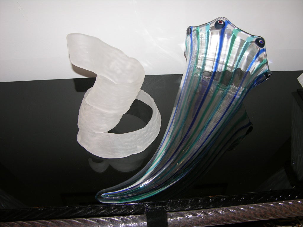 Pair Of Nabucco Glass Vases Designed By Luigi Straffi for I Lirici 1