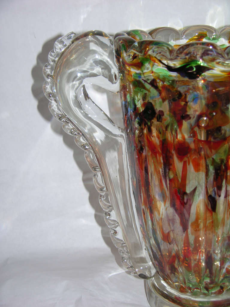 1970s Avventurina Murano Glass Vase by Costantini In Excellent Condition In New York, NY