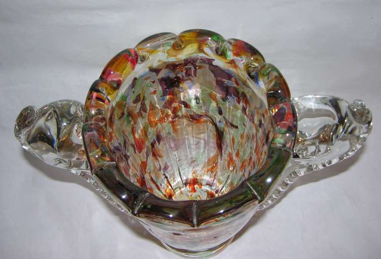 Italian 1970s Avventurina Murano Glass Vase by Costantini