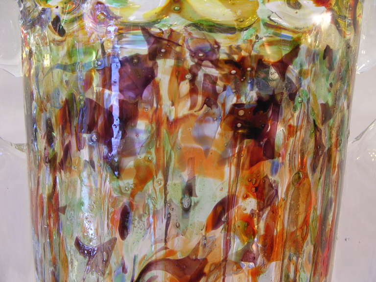 Late 20th Century 1970s Avventurina Murano Glass Vase by Costantini