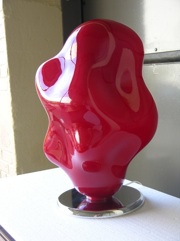 Big Pair of Whimsical "Cloud" Lamps in Murano Glass by Toso