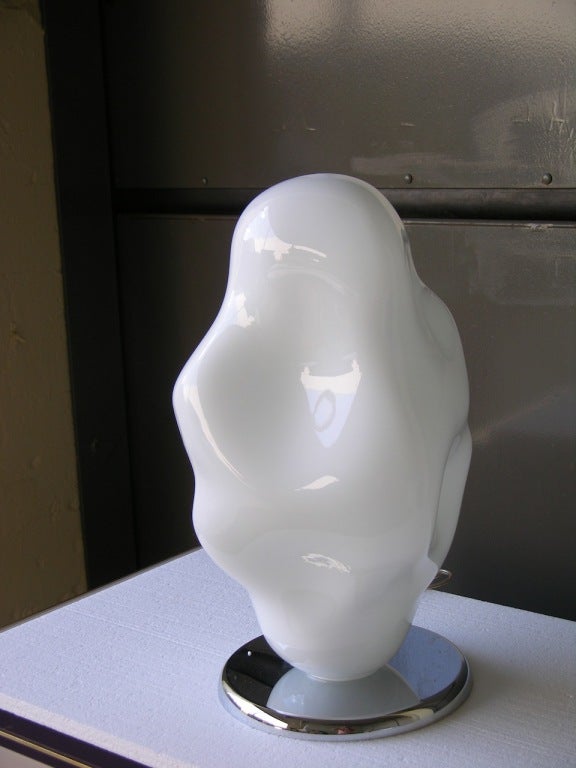 Big Pair of Whimsical "Cloud" Lamps in Murano Glass by Toso