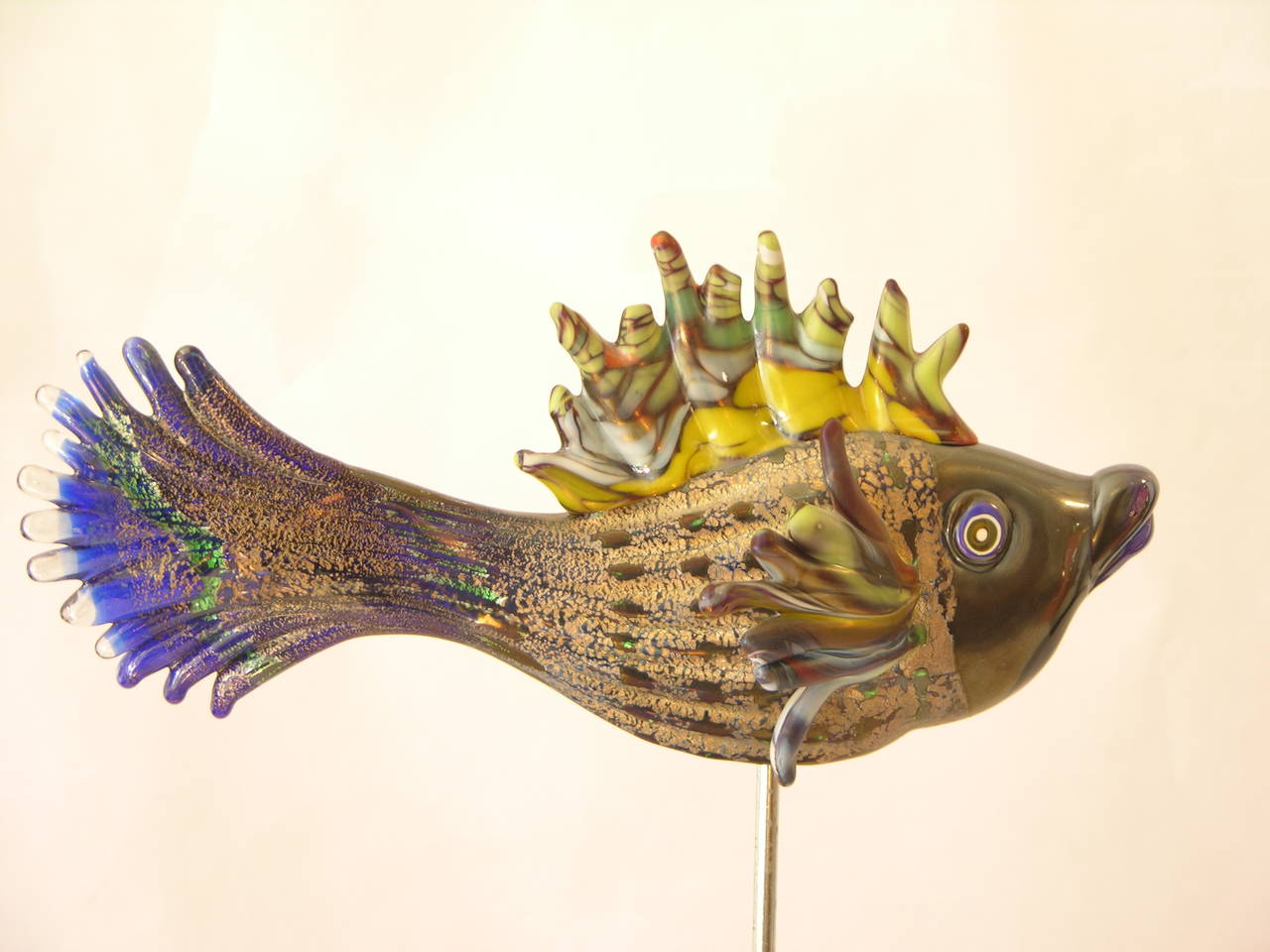 I Lirici Italian Murano Glass Pair of Fish Sculptures 2