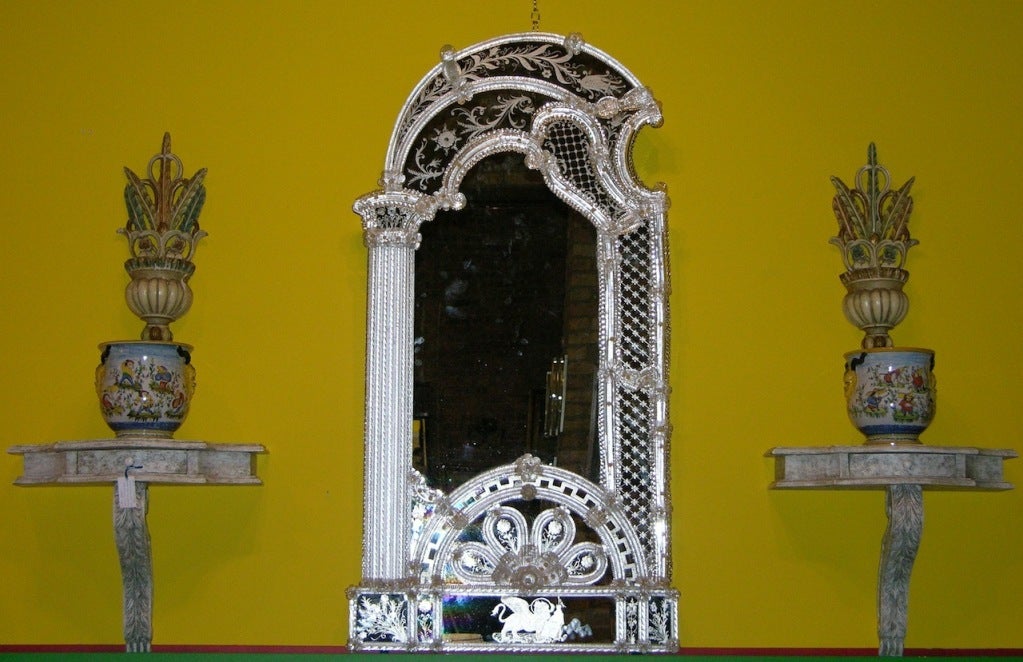 Early 20th Century One Of A Kind Venetian Mirror 2