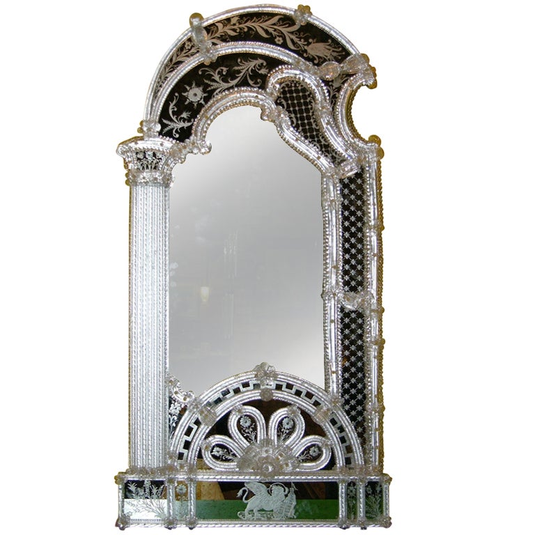 Early 20th Century One Of A Kind Venetian Mirror