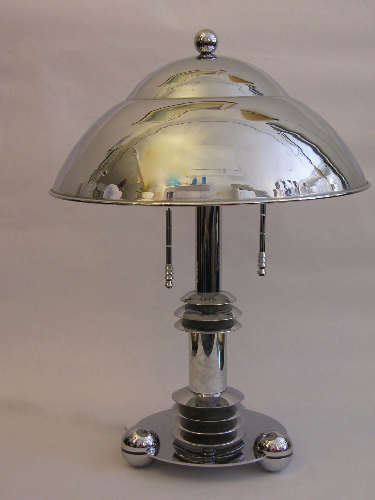 1970s Jay Spectre Pair of Chromed Desk Lamps with adjustable light intensity