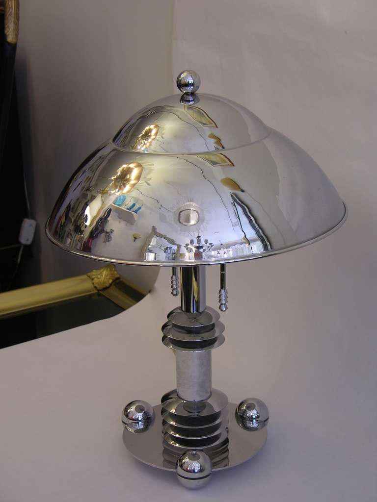 1970s Jay Spectre Pair of Chromed Desk Lamps with adjustable light intensity 3