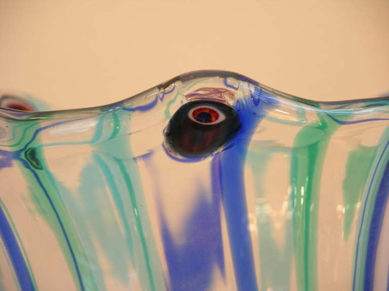 20th Century Nabucco Glass Vase Designed by Luigi Straffi for I Lirici