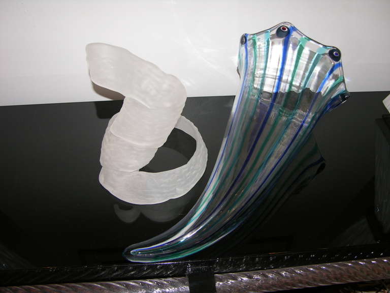 Nabucco Glass Vase Designed by Luigi Straffi for I Lirici In Excellent Condition In New York, NY