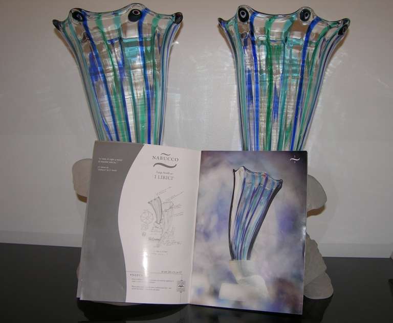 Nabucco Glass Vase Designed by Luigi Straffi for I Lirici 1
