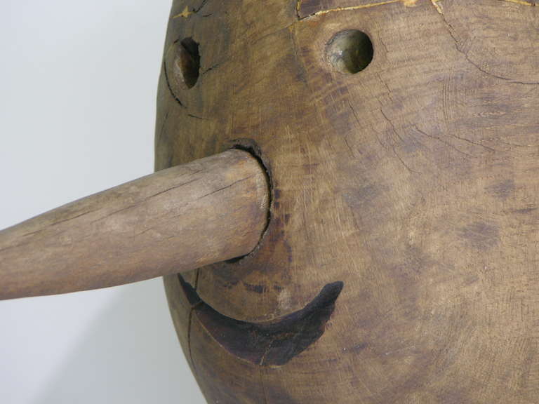 Italian Articulated Wooden Pinocchio Sculpture 1