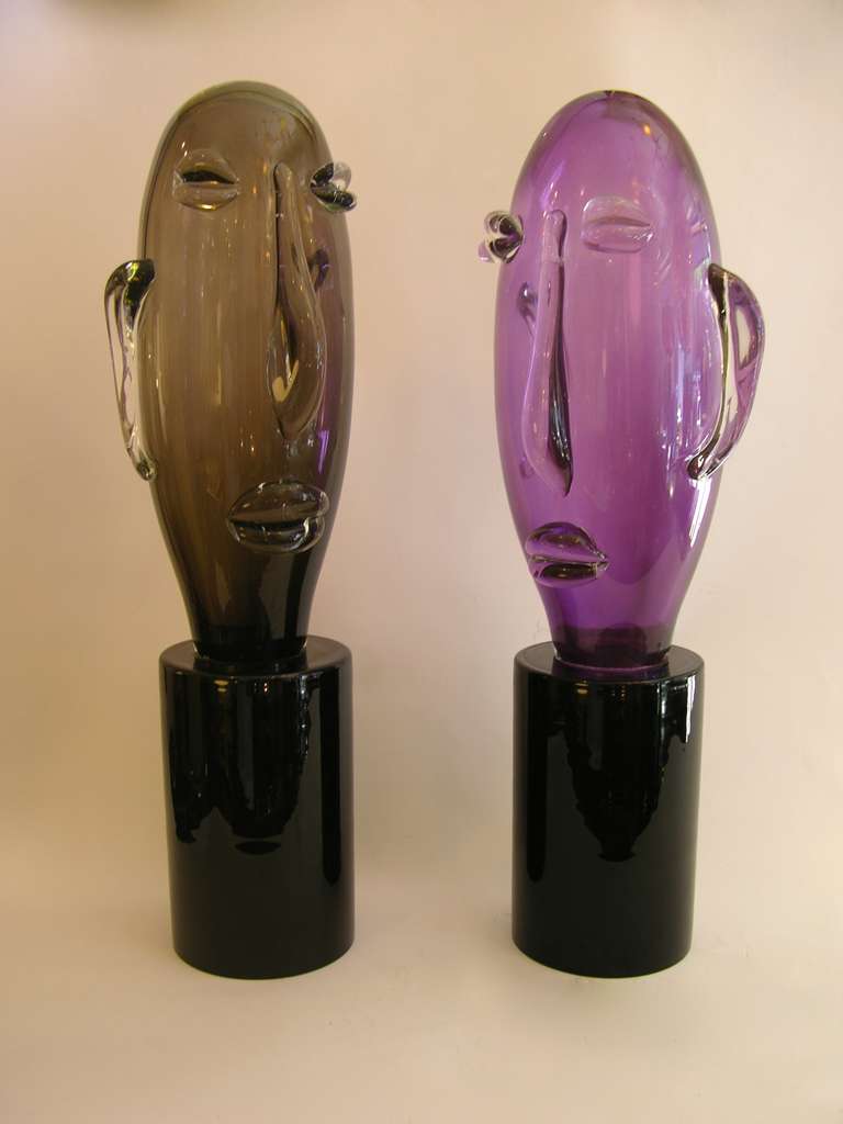 glass head sculpture