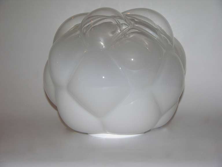Vistosi Round Pair of Cloud Lamps in Blown Murano Glass 1