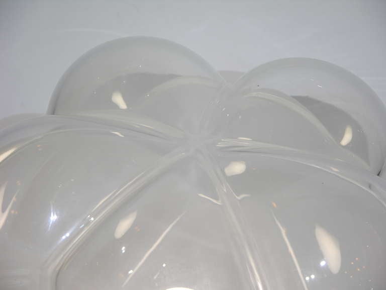 Vistosi Round Pair of Cloud Lamps in Blown Murano Glass 3
