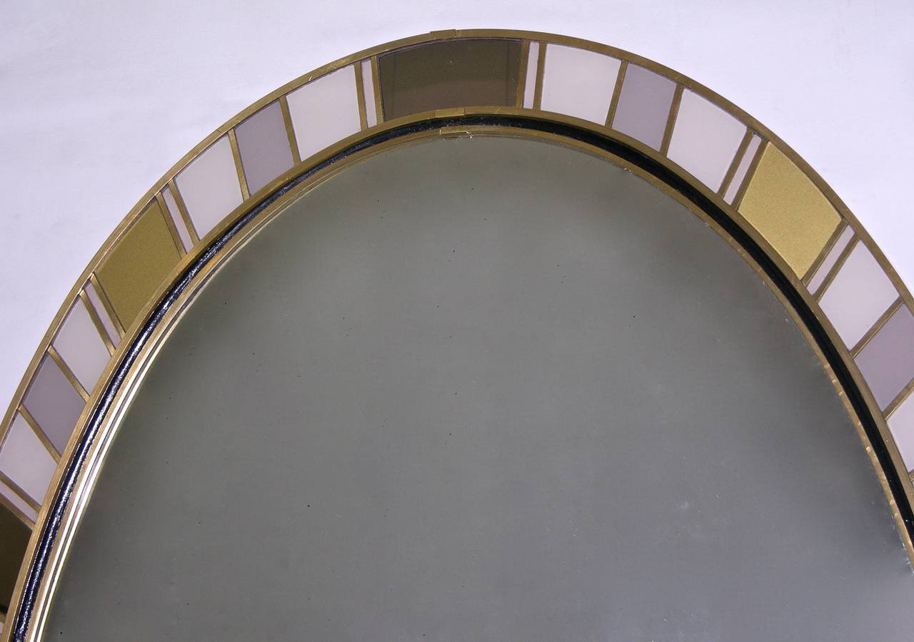 1970s Refined One-of-a-Kind Italian Oval Mirror 2