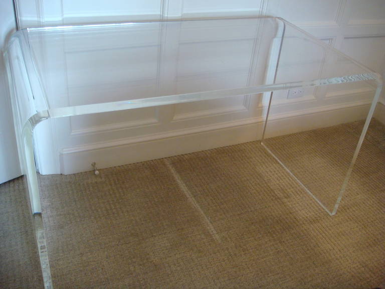 waterfall lucite desk