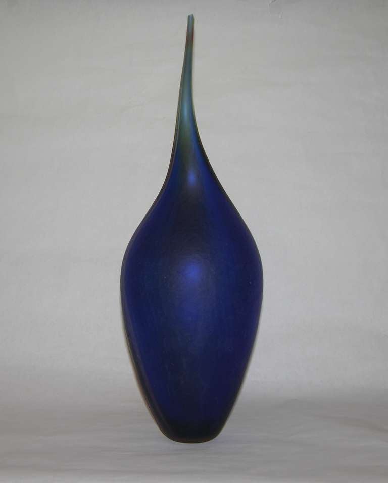 Murano Glass Flame Shaped Vase by Celotto In Excellent Condition In New York, NY