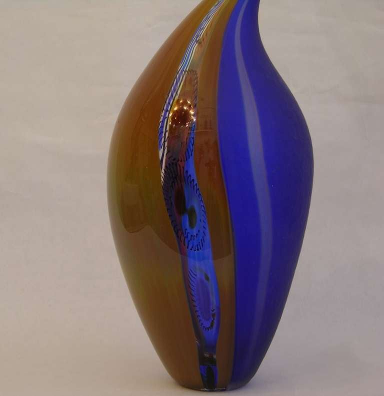 Murano Glass Flame Shaped Vase by Celotto 1