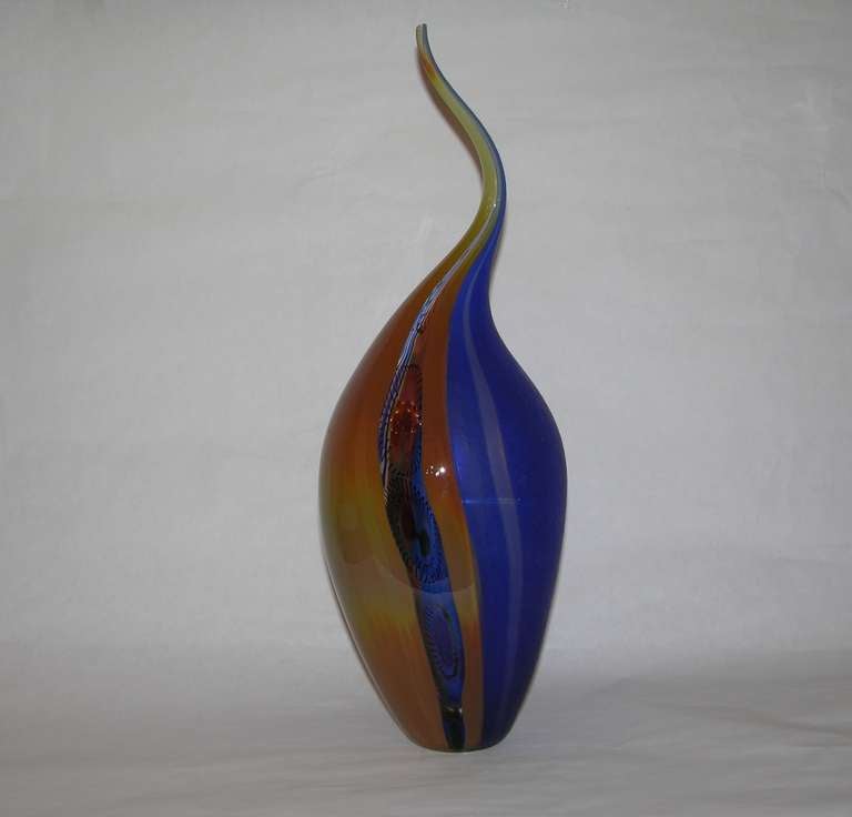 Murano Glass Flame Shaped Vase by Celotto 4