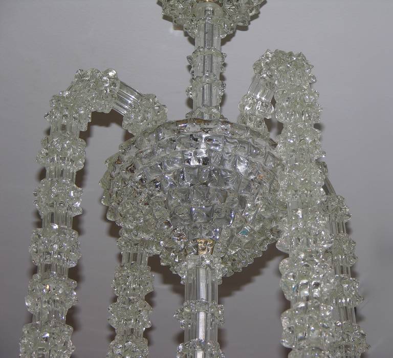 Mid-20th Century Exceptional 1938 Ercole Barovier Rostrato Chandelier