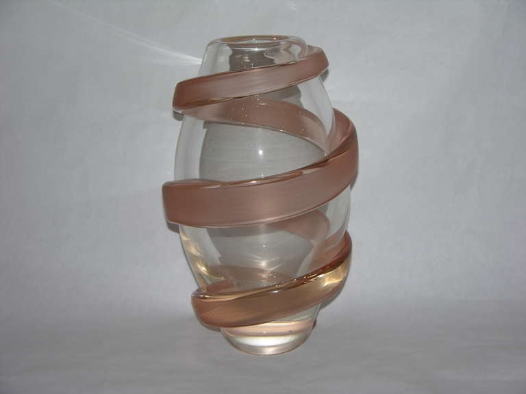 Venini Murano Glass Vase dated 1989 In Excellent Condition In New York, NY