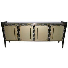 Vintage 1940 Elegant One of a Kind Italian Murano Glass Cabinet / Sideboard