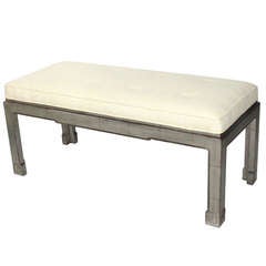 Silver Leaf Bench, in the manner of James Mont 4