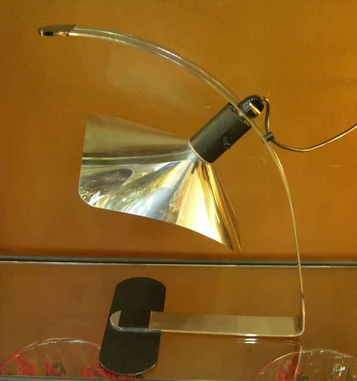 Polished 1970s Italian Desk Lamp by Grignani for Luci
