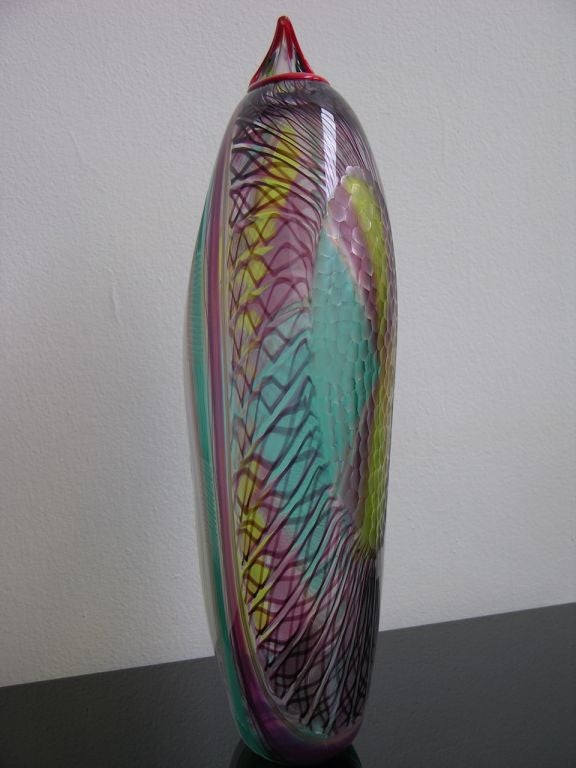 Murano Glass Vase Entitled 