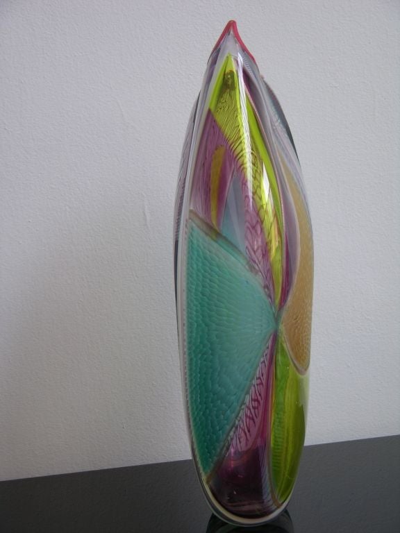 Murano Glass Vase Entitled 