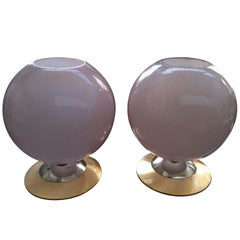 1960s Italian Pair Of Murano Glass Lamps By Aureliano Toso