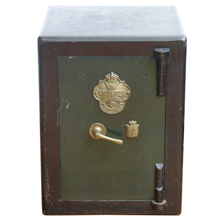 Antiker original englischer Tresor mit Schlüssel