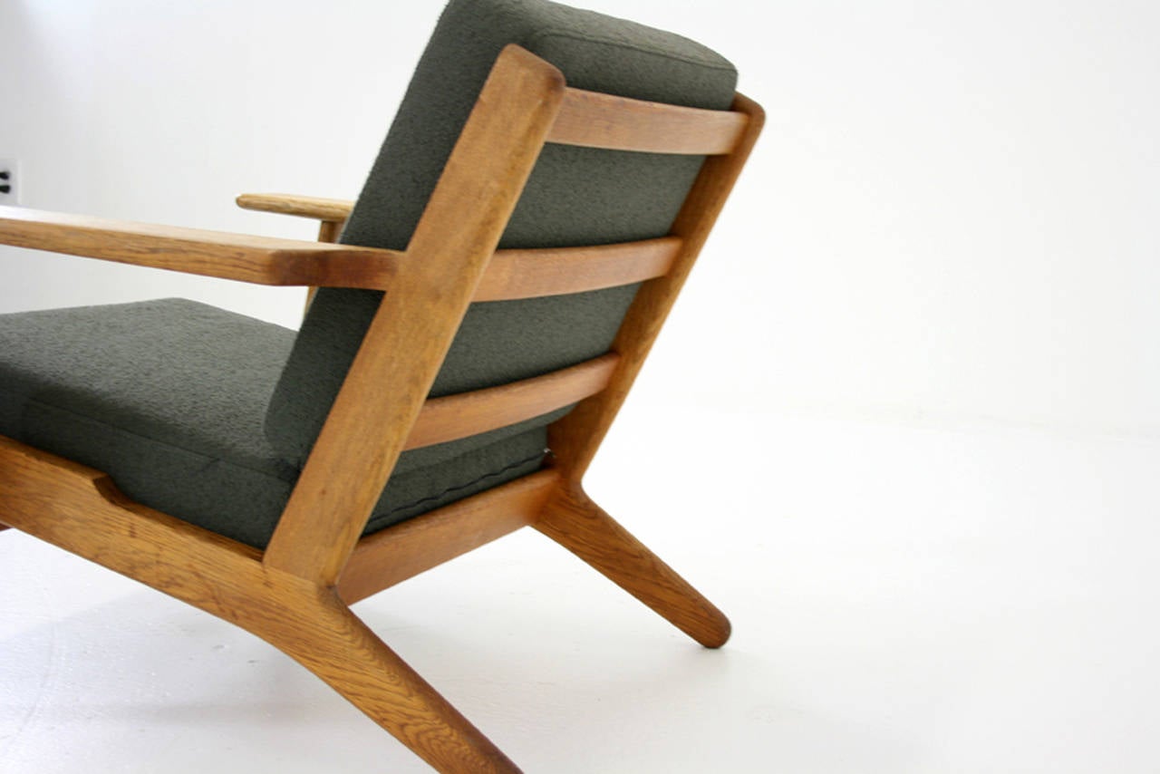 Chaise longue GE-290 en chêne danois du milieu du siècle par Hans Wegner pour Getama Excellent état à Vancouver, BC