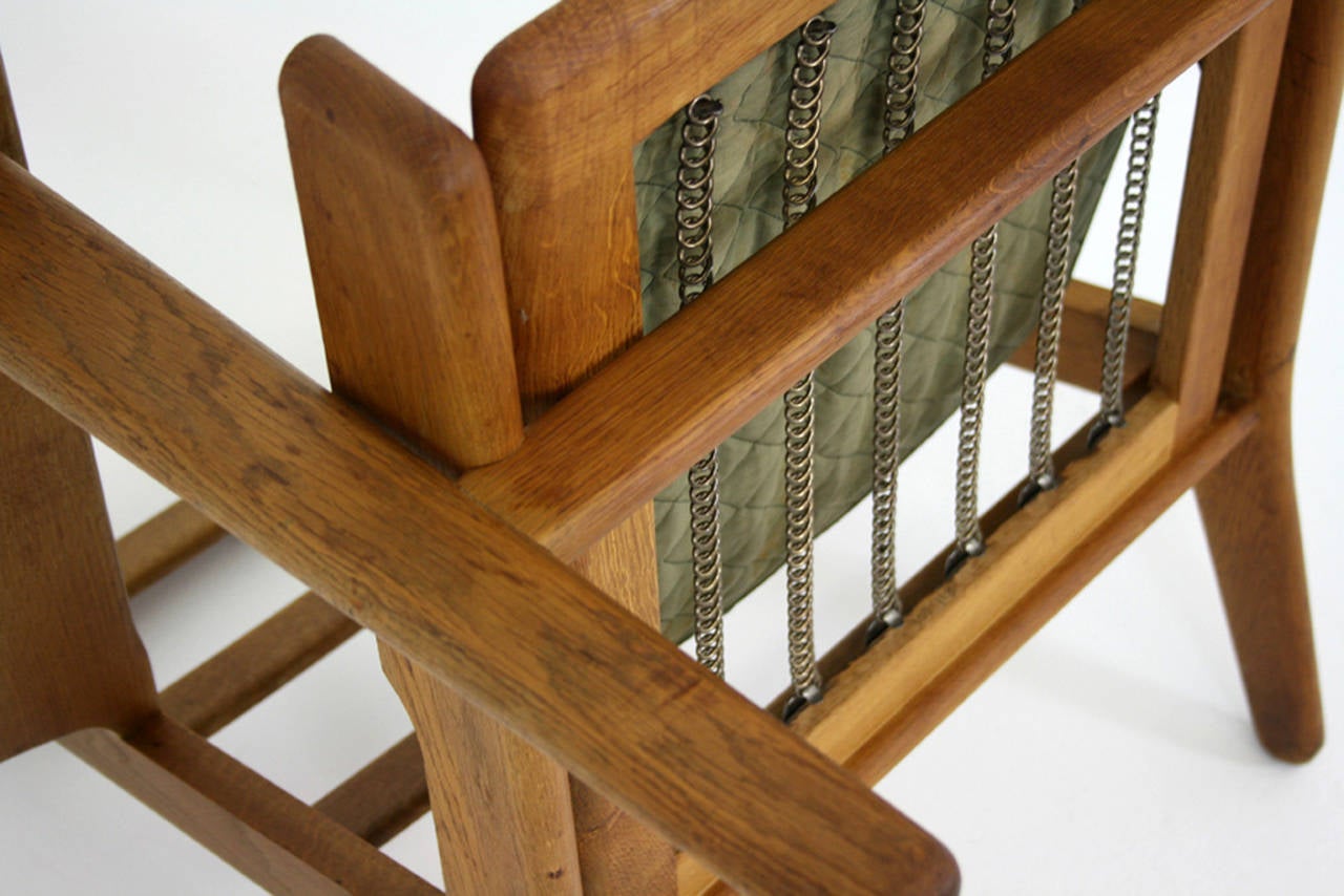 Chaise longue GE-290 en chêne danois du milieu du siècle par Hans Wegner pour Getama 2